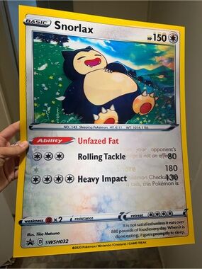 Snorlax Pokémon 3D Holographic Lenticular Poster